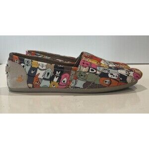 Bob's for Dogs Canvas Flats Slip on Shoes Sketchers Memory Foam Women's 8